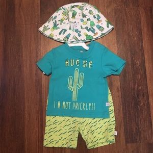 6-9M ROSIE POPE shirt set w matching hat